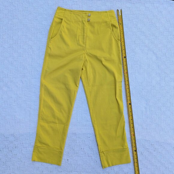 Maeve By Anthropologie Pants Women's Size 10 Cuffed Yellow - Picture 6 of 7